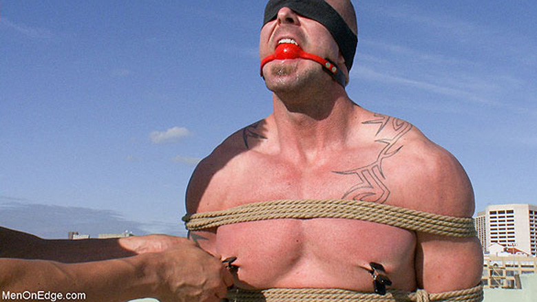 Male BDSM: Mitch Vaughn gets tied up