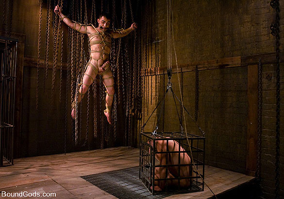 male bondage cage and cross