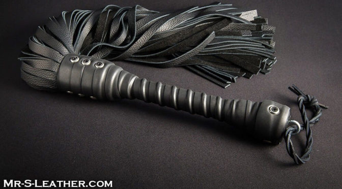 Male BDSM gear: High-quality leather flogger