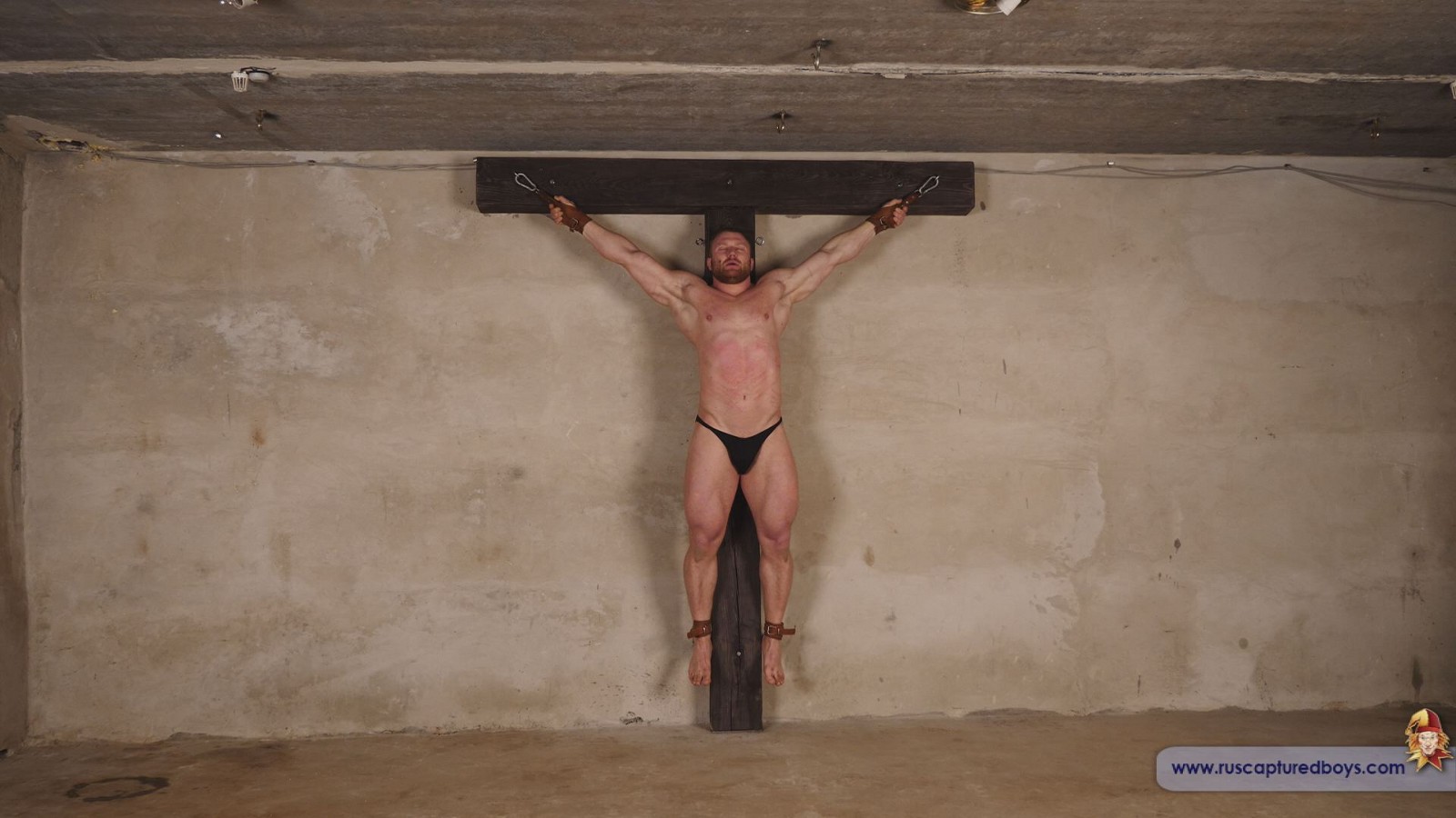 Bondage crucifixion Category:Male genital