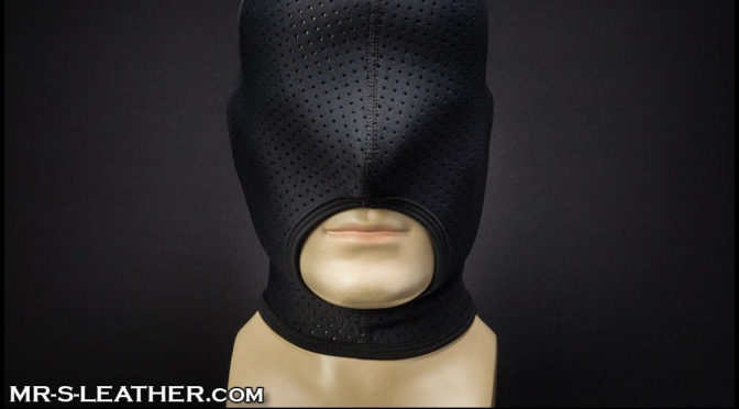 Bondage gear: Neo Air Mesh Cocksucker Hood