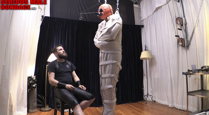 Suspended by the men of serious male bondage