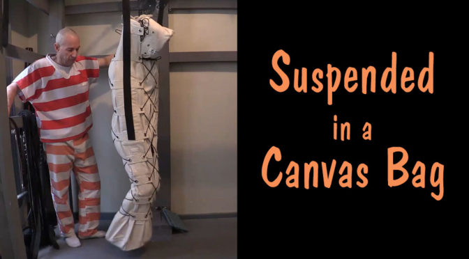 Suspended in a canvas bag