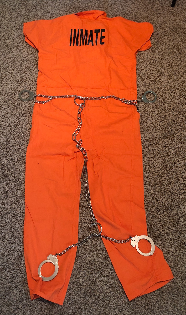 handcuffs belly chain inmate uniform
