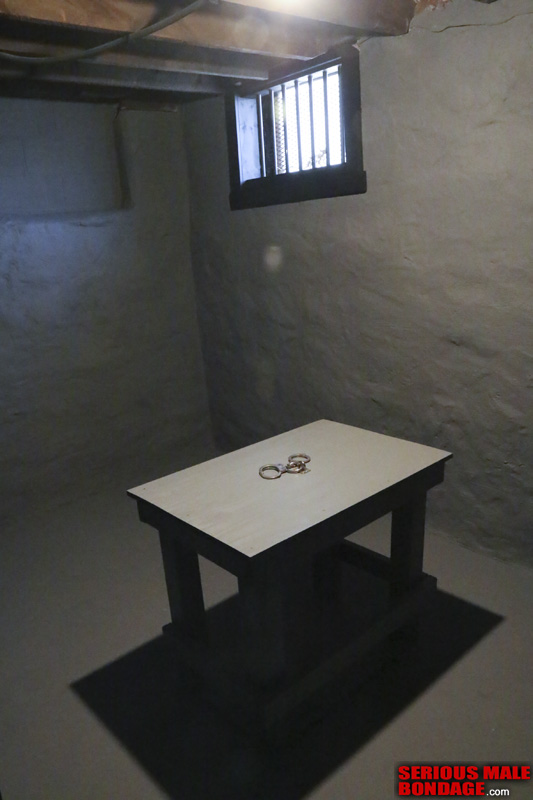 handcuffs on interrogation table