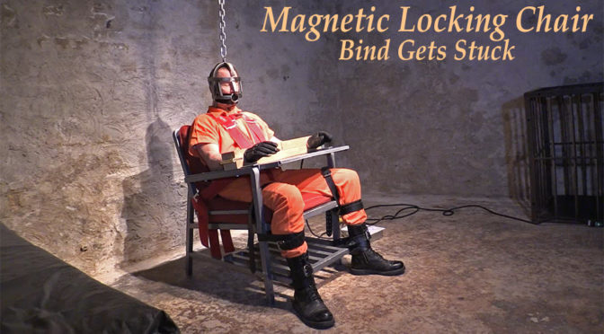 Bind gets stuck in a bondage chair and menaced by Cody Stiles