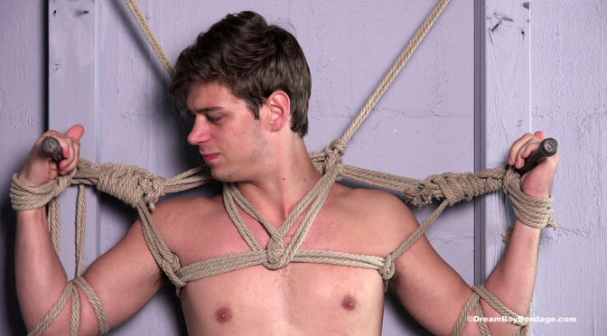 Michael gets tied up, edged and whipped