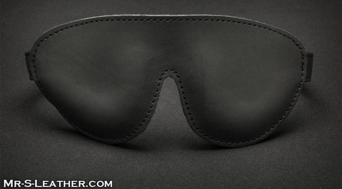 male bondage leather blindfold