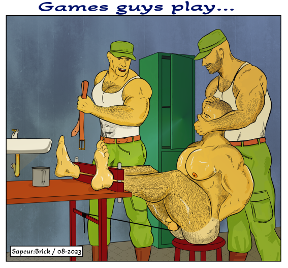 New artwork by Brick who is now known as Sapeur Brick: Games guys play