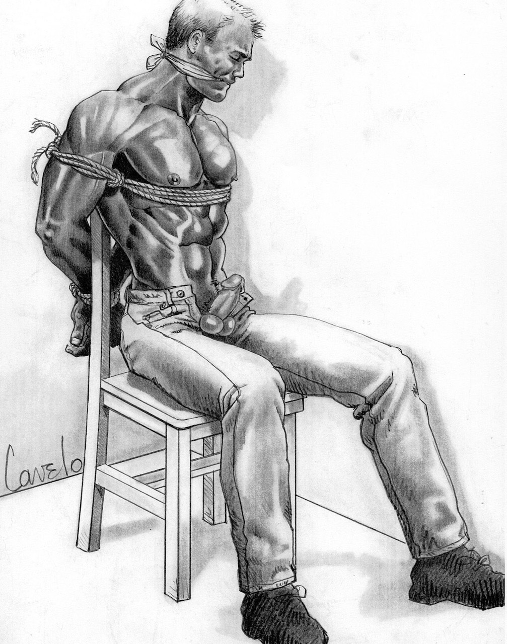 Vintage pictures: The male BDSM artwork of Cavelo