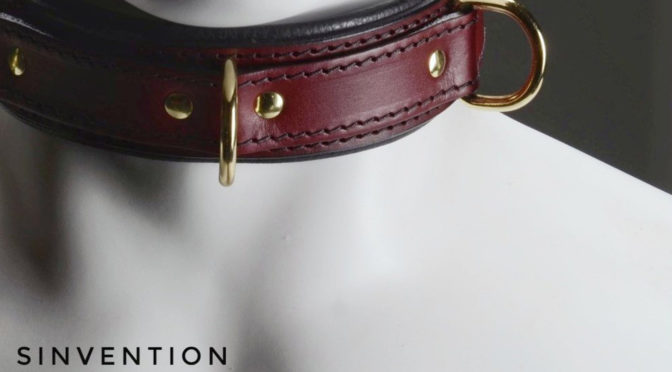 A statement-making leather collar