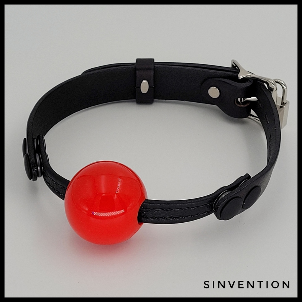 Available from Church of Sinvention, this silicone ball gag is for BDSM enthusiasts. It has a a gentle stitched mouth strap and a secure tongue buckle fastened to a strong leather strap. The edges have been meticulously hand-finished for maximum comfort. (pic 1) Get this and much more at Sinvention (ad) 