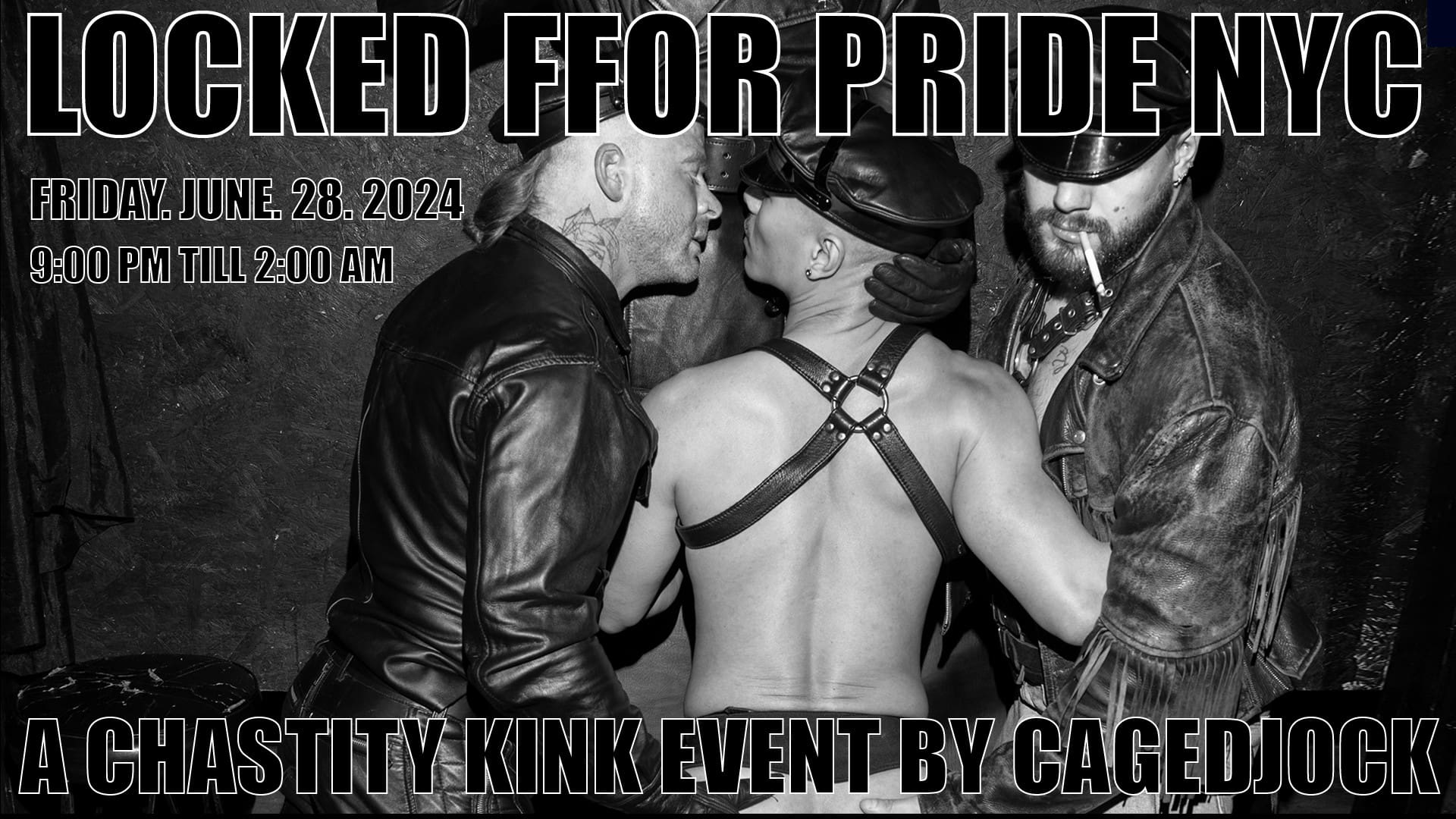 Caged Jock chastity and fisting party NYC