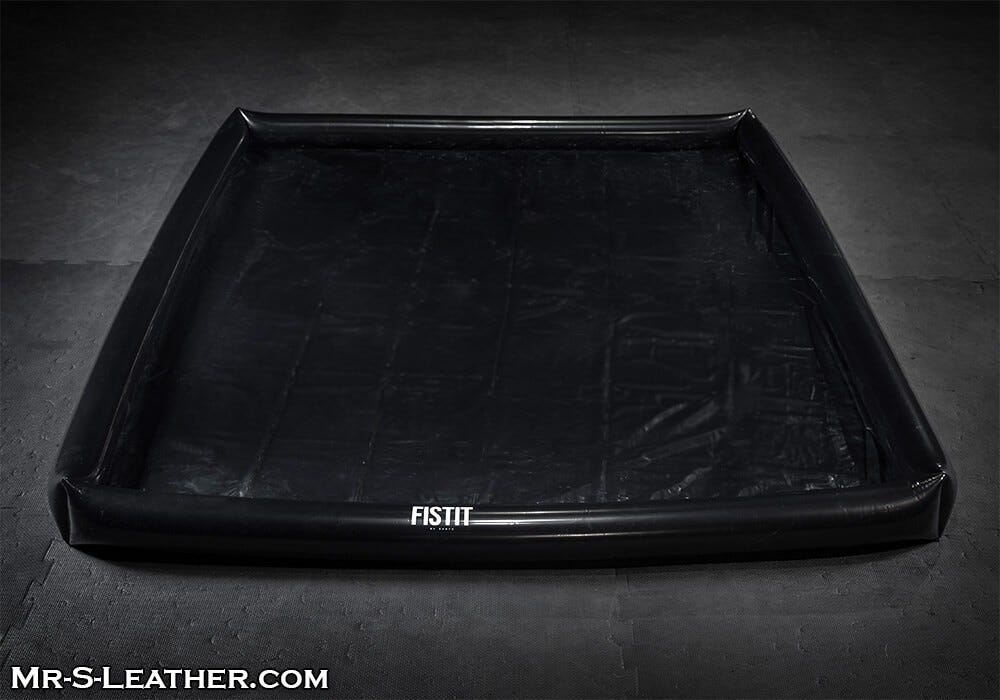 Keep cum, piss, sweat, and lube precisely where you want it to stay with this Inflatable Fuck Sheet.