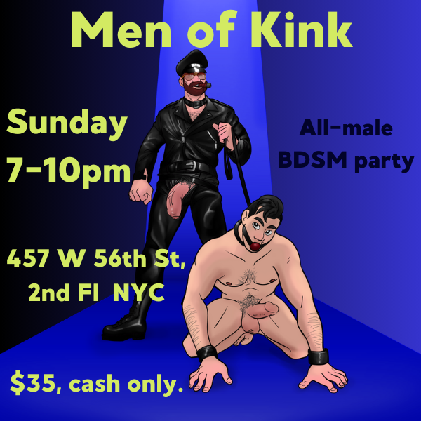 Men Of Kink all-male BDSM play party New York City