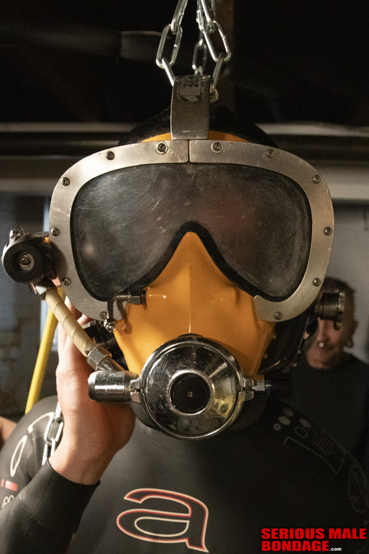 AZ is Locked in a Kirby Morgan Commercial Diving Helmet
