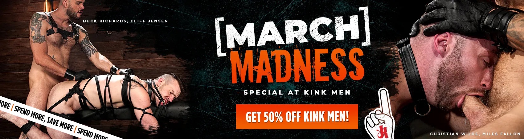 KinkMen discount code gay bondage porn