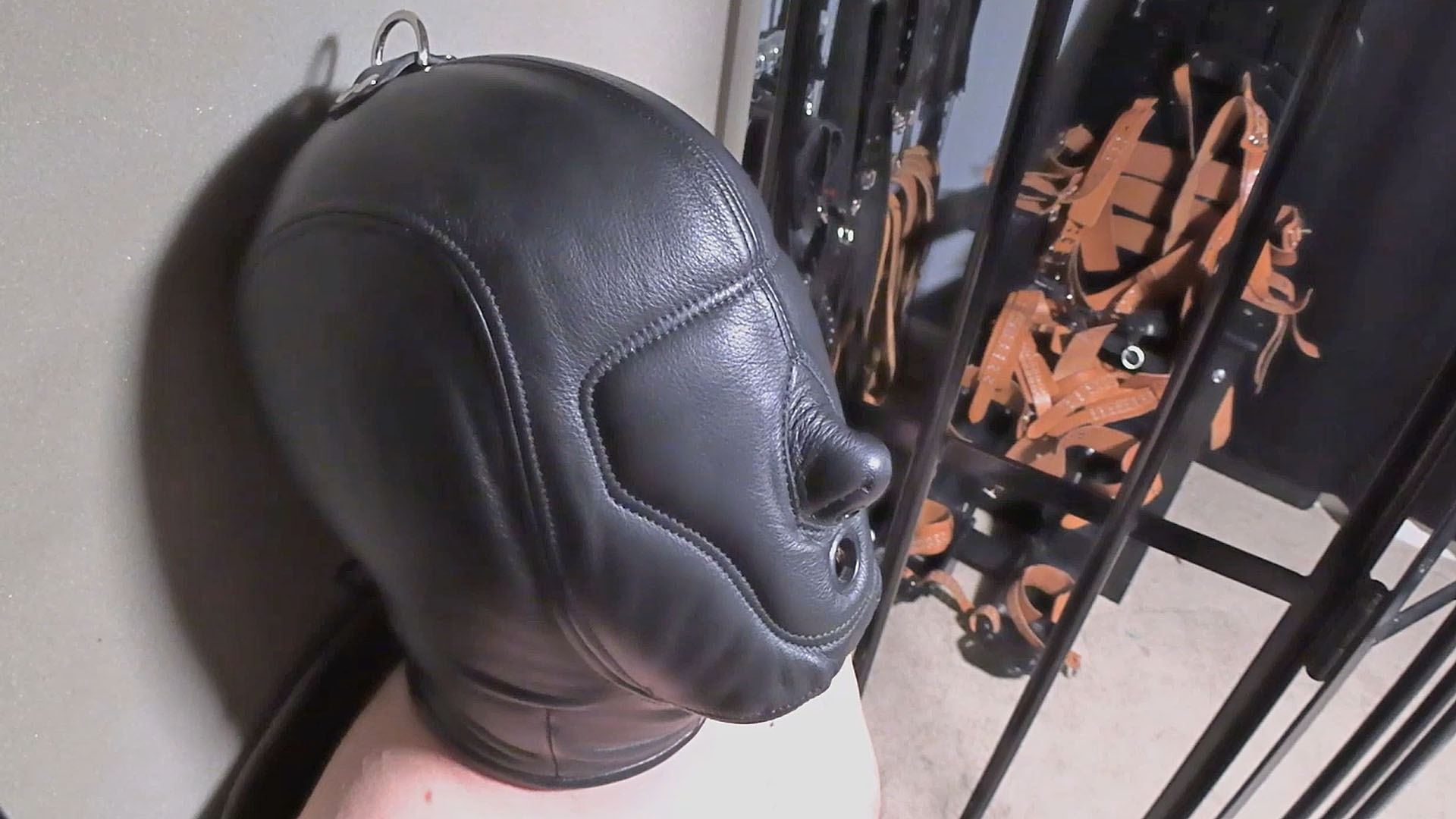 Lukas Tyler in severe male bondage immobilized