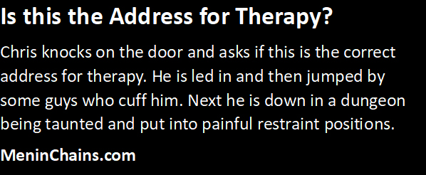 description of a male bondage video