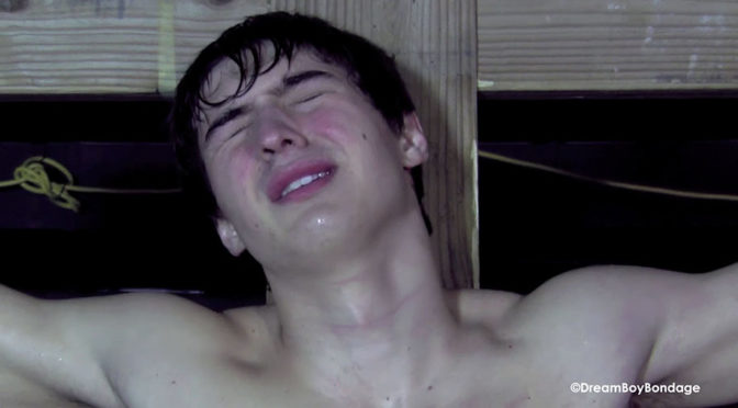 Only a perfect specimen of muscle and athleticism could continue to struggle and lift his body after hours on the cross