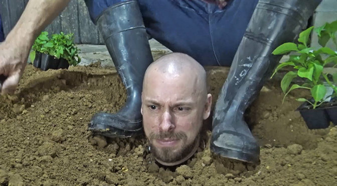 male extreme bondage Buried up to his neck