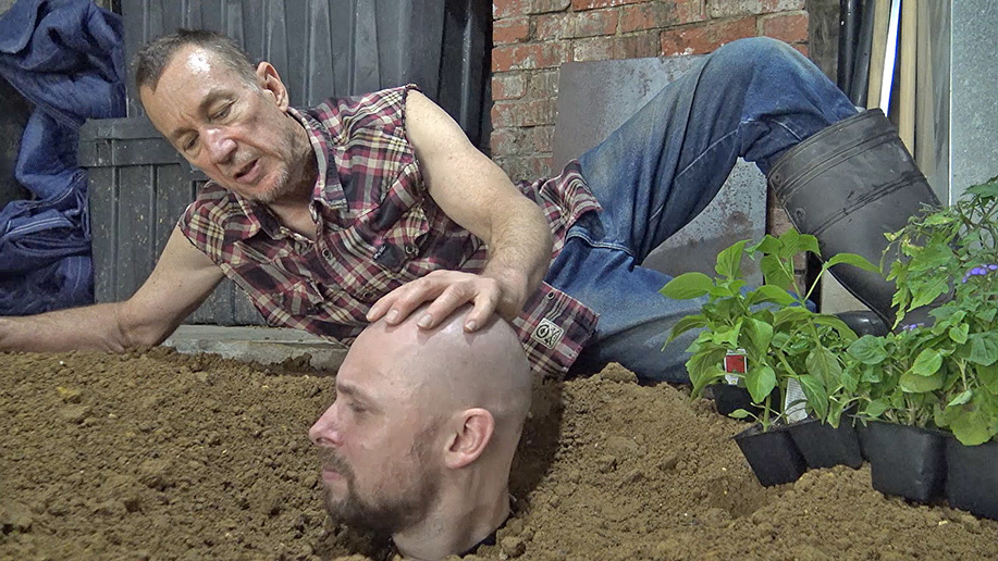 male bdsm Buried up to his neck