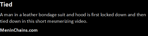 Men in chains and leather and rope