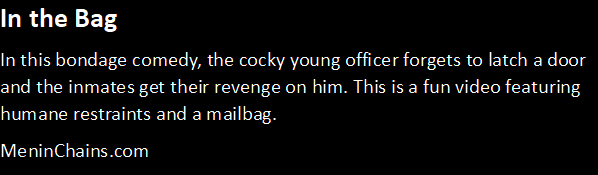 male bondage turning the tables on a jail guard