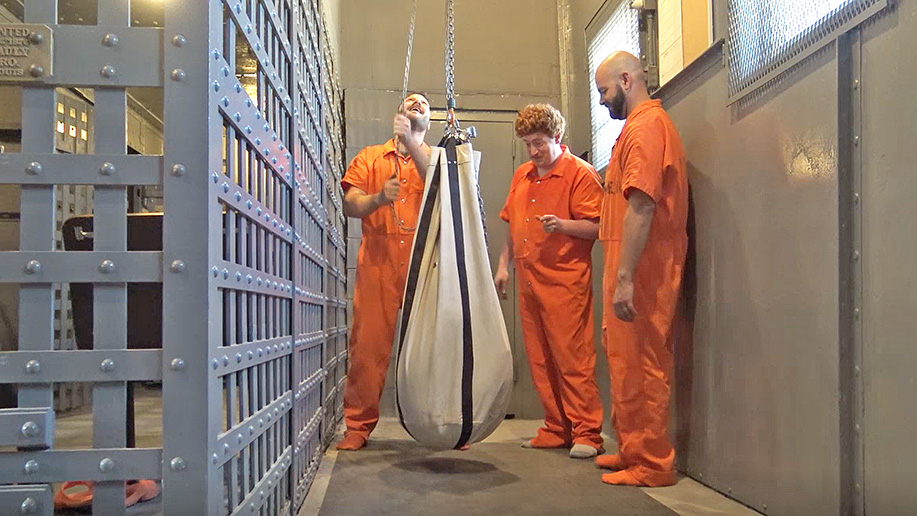 male bondage turning the tables on a jail guard
