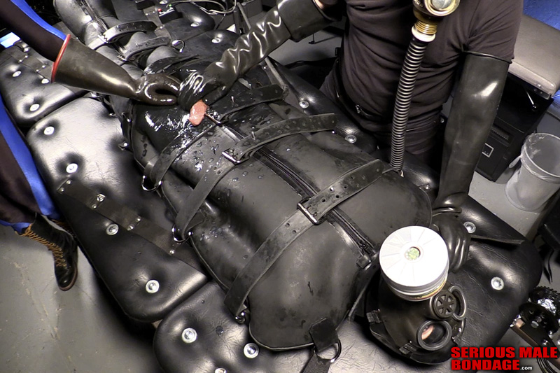 Check out what happens to Zentai BDSM Serious Male Bondage