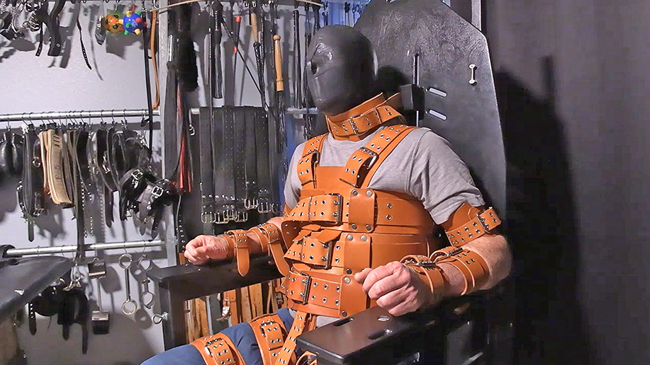 Struggling in the Bondage Chair