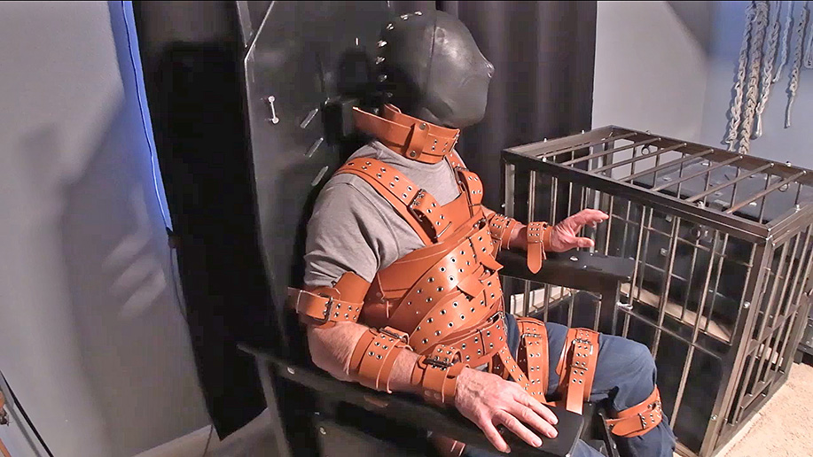 Struggling in the Bondage Chair