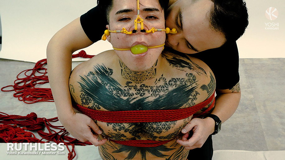 Yoshi is put in his proper place with face hooks and gag