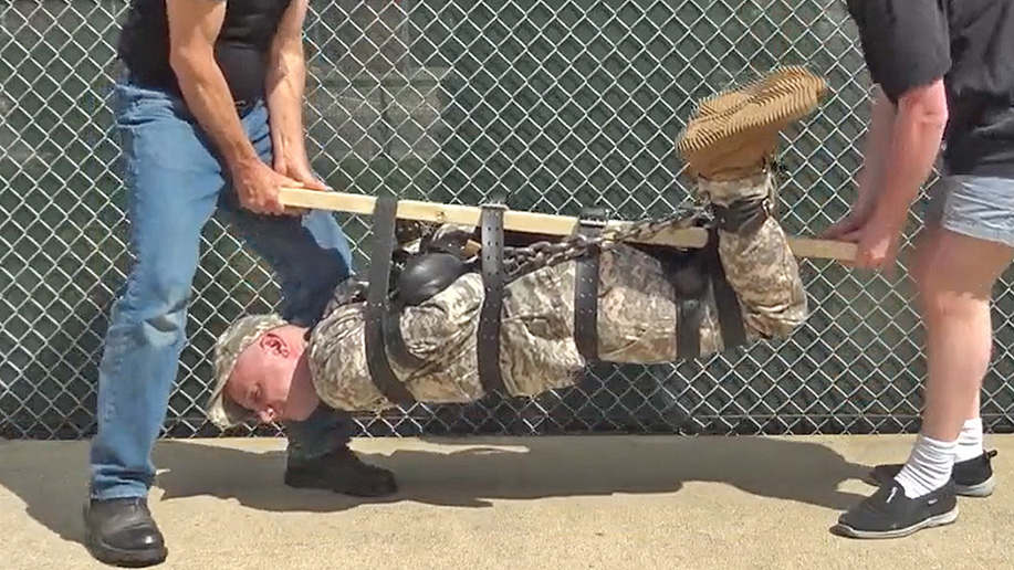 Soldier in a Hogtie