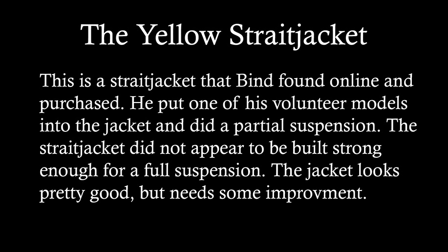 The Yellow Straitjacket