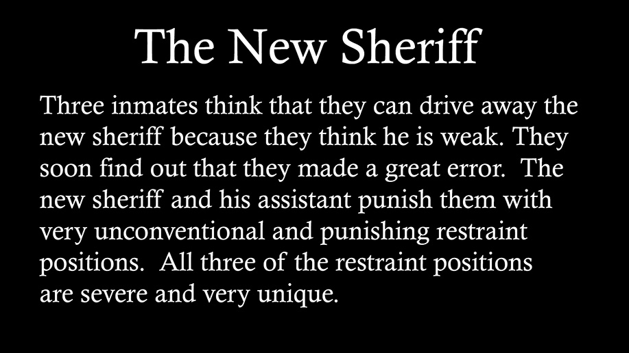 New Sheriff and male bdsm
