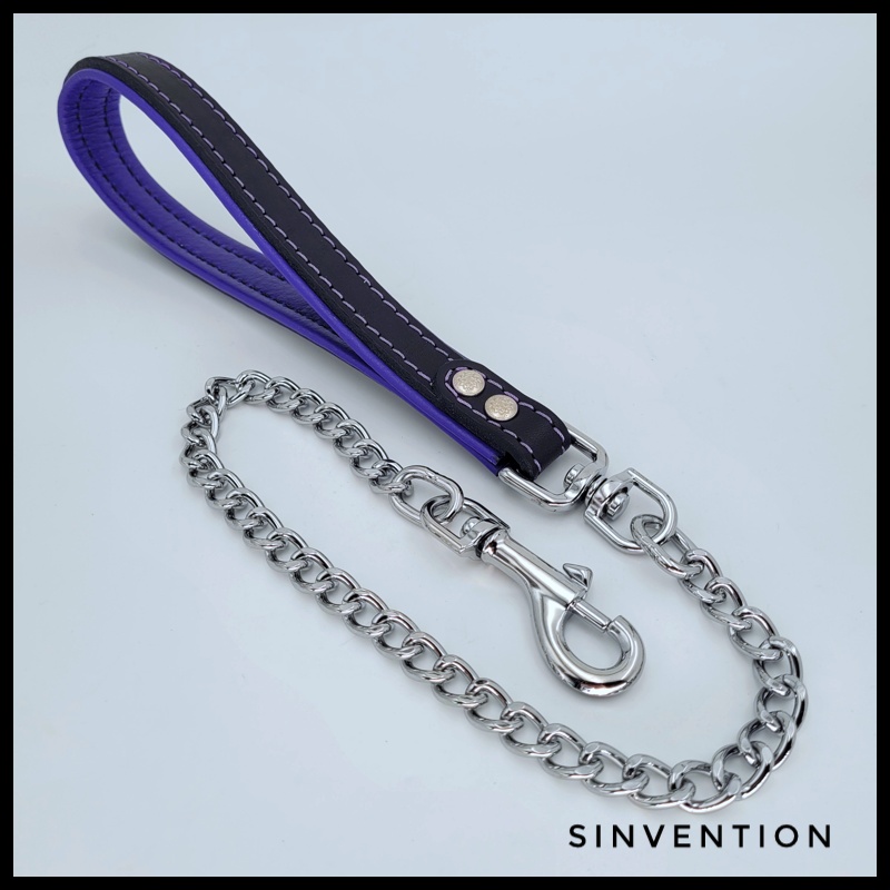 Add a premium crafted lead to complete your bondage collar. Available from Sinvention in silver or brass and a rainbow of colour options. (pic 1) Click for Sinvention (ad) 