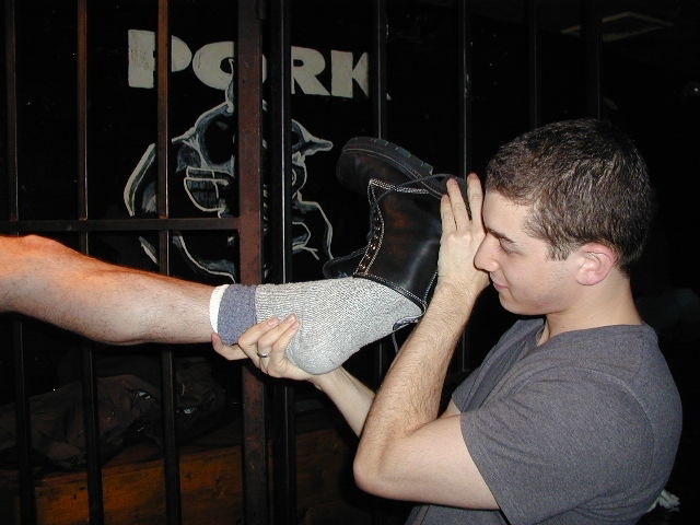Sock worship at Pork Night at the L.U.R.E.