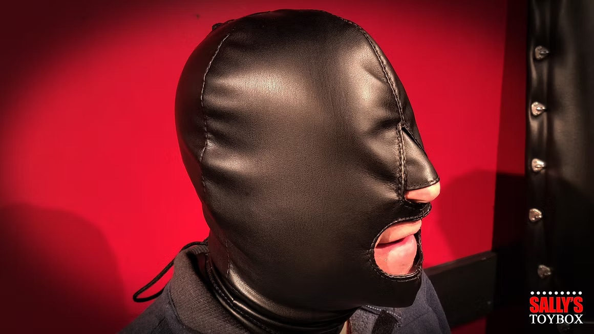 Bondage Hood with Open Nose and Mouth