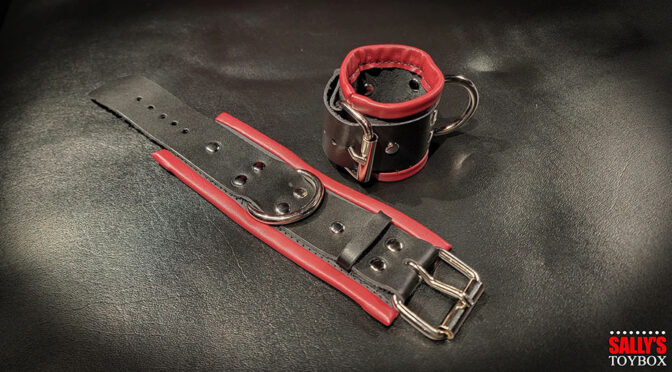 Nubuck and Latigo Leather Bondage Cuffs